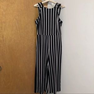 Black and White Stripe Jumpsuit